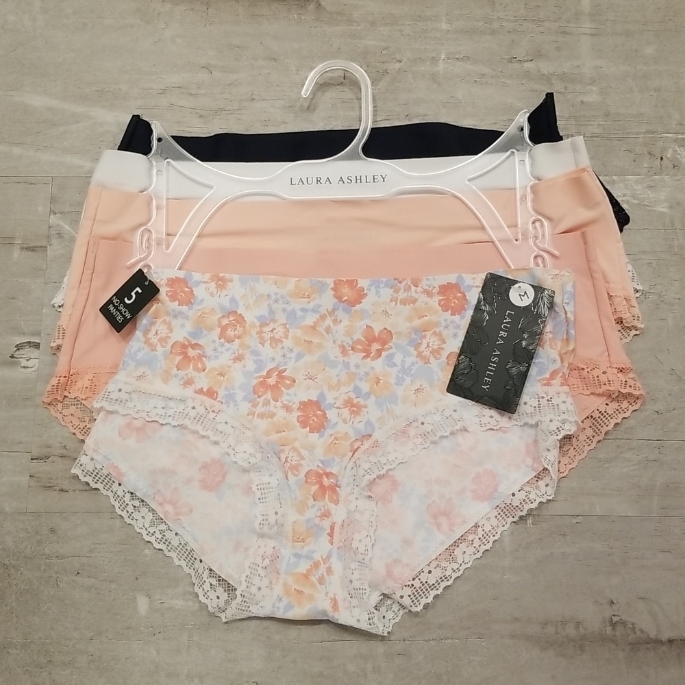 💕LAURA ASHLEY💕 No-Show Panties (5PK) M NWT